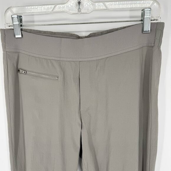 ATHLETA Womens Mod Trekkie Crop Woven Pull-On Zip Ankle Pants Grey Size 6 Active - Picture 3 of 9
